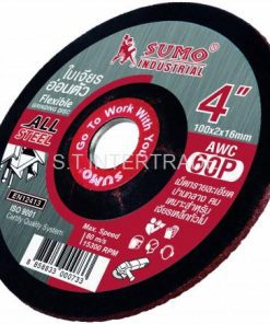 ใบเจียรเหล็ก 4" (100x2mm) AWC60P สีแดง SUMO