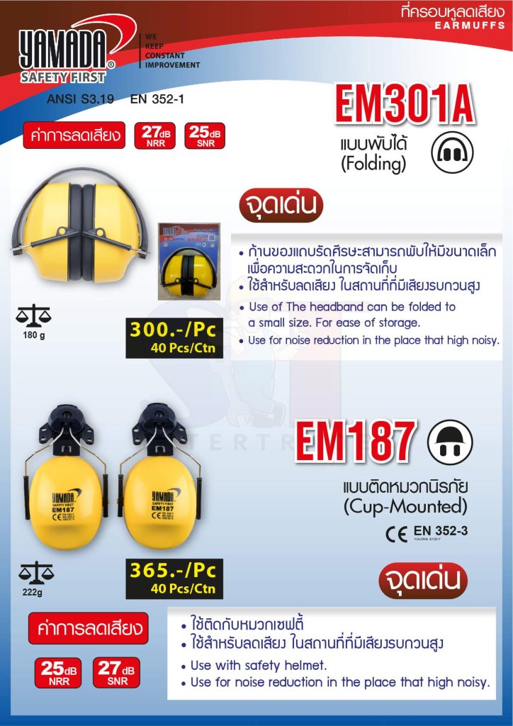 ติดหมวกนิรภัย รุ่น EM187 YAMADA STINTERTRADE