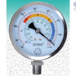 เกจ์ Vacuum 63 mm.BSPT 1/4"-1bar/760mmHg BO