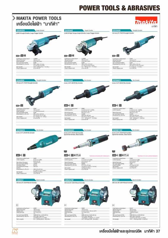 เครื่องเจียร์แกนไฟฟ้า มากีต้า รุ่น GD800C by STNTRADE