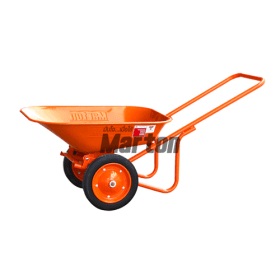 รถเข็นปูนMARTON รุ่นล้อคู่ยางตัน (สีส้ม) STINTERTRADE