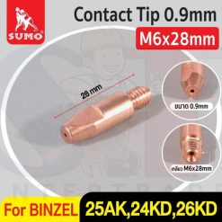 Contact Tip 0.9mm M6x28mm BINZEL 25AK,24KD,26KD