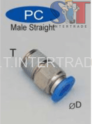 OKURA ข้อต่อลม เกลียวนอก รุ่น PC