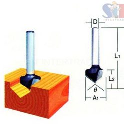 ดอกเร้าเตอร์GROOING BIT "V"20 รหัสสินค้า : MP3601B548