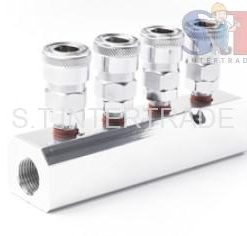 SM4AB(BA) ข้อต่อลม 4 ทาง 1/2"
