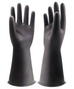 KRATING ถุงมือยางธรรมชาติ สีดำ ใหญ่ L