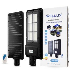 WELLUX โคมไฟถนน โซล่าเซลล์ 300 วัตต์ เดย์ไลท์ รุ่น BARCELONA SERIES
