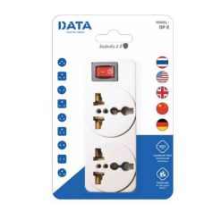DP2 ADAPTER UNIVERSAL 2 ช่อง พร้อมสวิตซ์