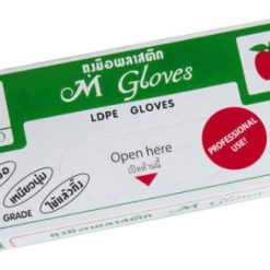 ถุงมือพลาสติกสีใส SIZE S (100 ชิ้น/กล่อง)