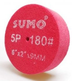 ลูกล้อใยสังเคราะห์ size : 6"x2" No.180 5P (สีแดง)