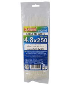 เคเบิ้ลไทร์ 250mm.(10")x4.8mm สีขาวใส