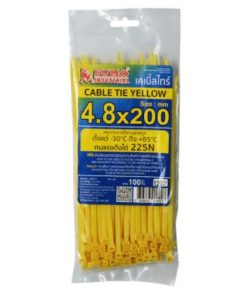 เคเบิ้ลไทร์ 200mm.(8")x4.8mm สีเหลือง
