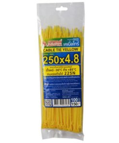 เคเบิ้ลไทร์ 250mm.(10")x4.8mm สีเหลือง
