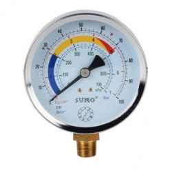 เกจ์แห้ง 100mm.x7barx3/8" ออกล่าง