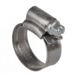 แคมป์รัดท่อสแตนเลส อังกฤษ W2 ความกว้าง12.7mm.16-22 mmNo.0