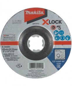 E-00393 แผ่นเจียร์ 5"X6 มิล ดำ X-LOCK