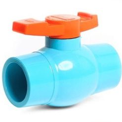 1110 บอลวาล์วพีวีซีชนิดต่อตรงสีฟ้า1 1/2"