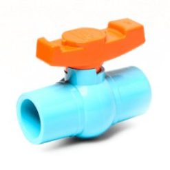 1110 บอลวาล์วพีวีซี ชนิดต่อตรงสีฟ้า 1/2"