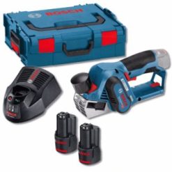 BOSCH เครื่องไสไม้ 12 V 3  Brushless motor แบต 2 ก้อน 3.0 Ah รุ่น GHO 12 V-20 EC