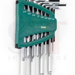 ชุดกุญประแจหกเหลี่ยมหัวบอลยาว 12 ชิ้น (นิ้ว) SATA 9106