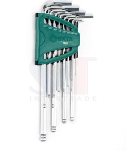ชุดประแจหกเหลี่ยมหัวบอลยาวพิเศษ 12 ชิ้น (นิ้ว) SATA 09102