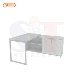 โต๊ะทำงานตัวแอล 120 ซม. พร้อมตู้ต่อข้าง