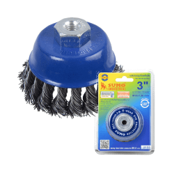 แปรงลวดรูปถ้วยถักเปีย