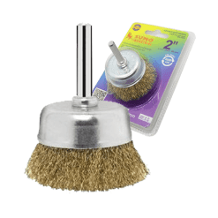 แปรงลวดรูปถ้วยแบบมีแกน