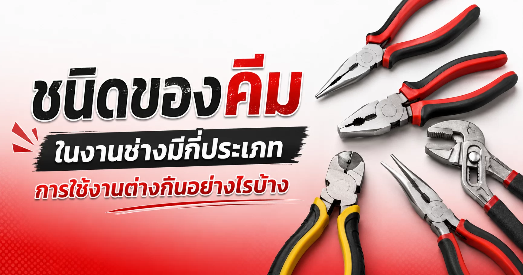 ชนิดของคีมในงานช่าง