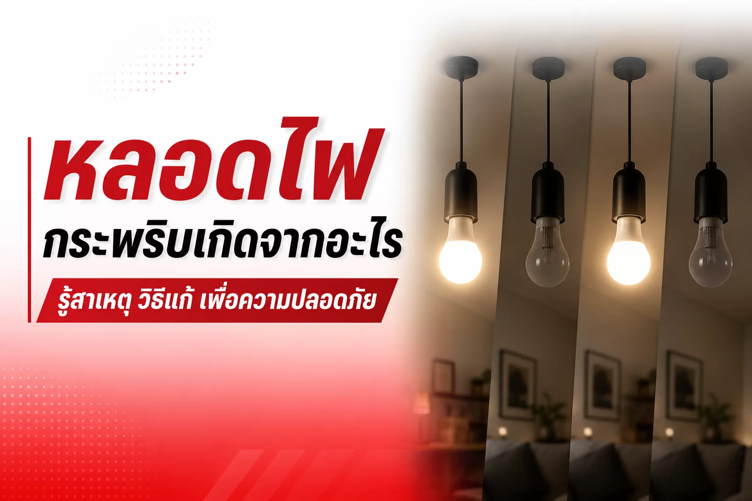 หลอดไฟกระพริบเกิดจากอะไร